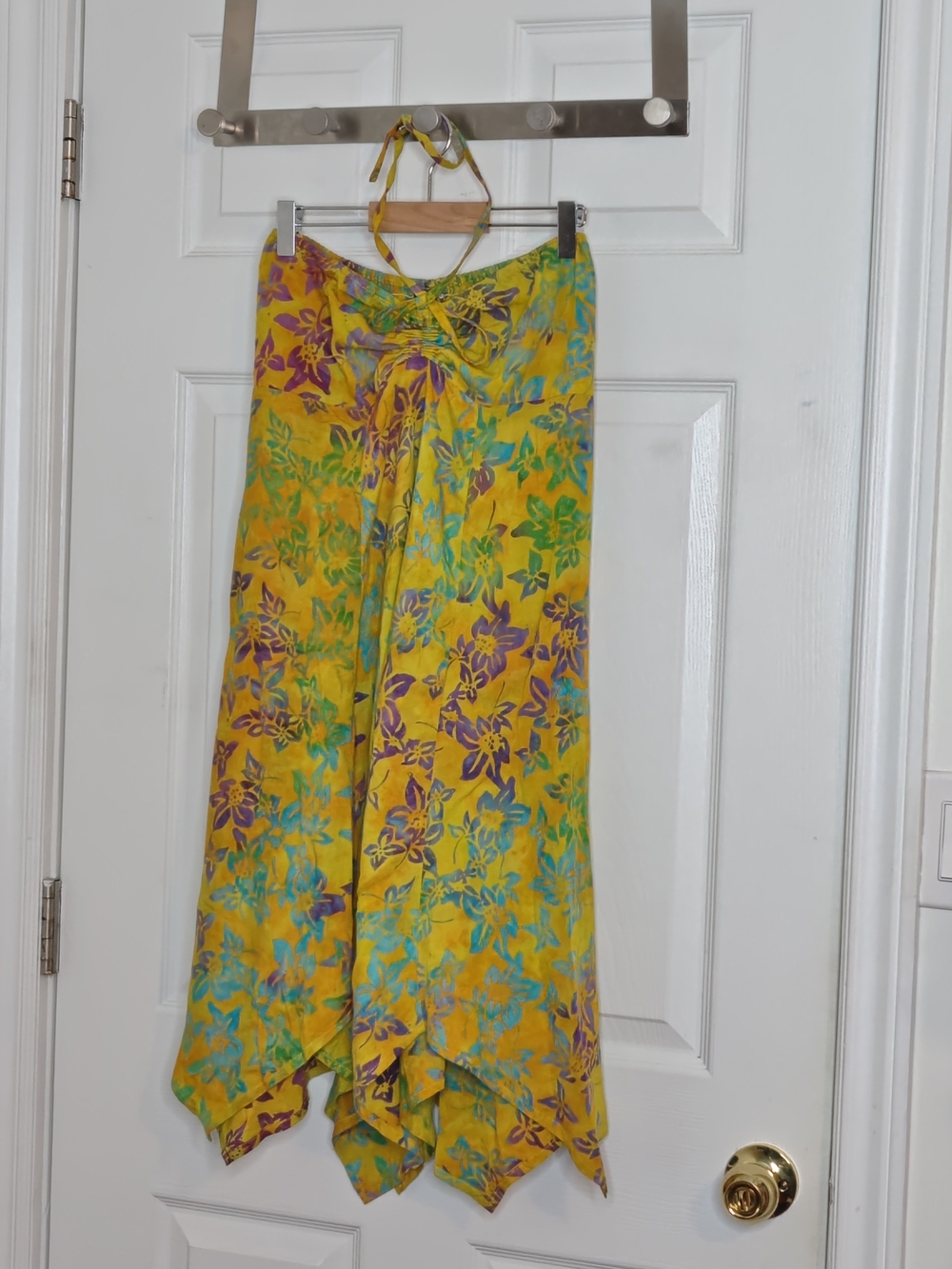 Summer Halter Color Block Fairycore Boho Mini Dress Size XS/M - Picture 2 of 8